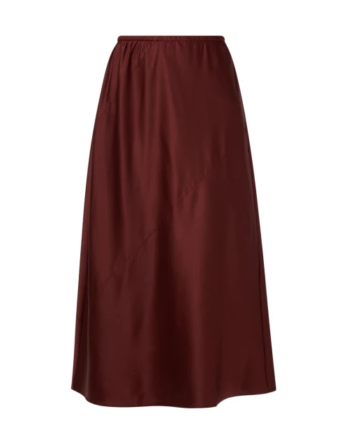 Redwood Brown Silk Skirt