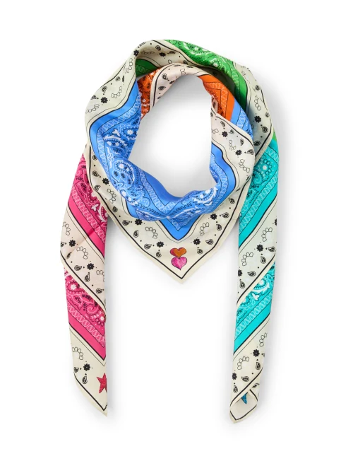 Multi Printed Silk Scarf