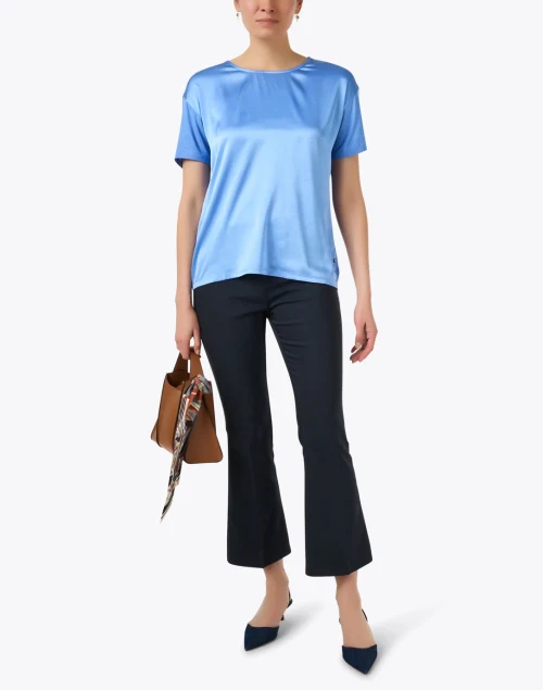Ella Navy Ankle Flare Pant
