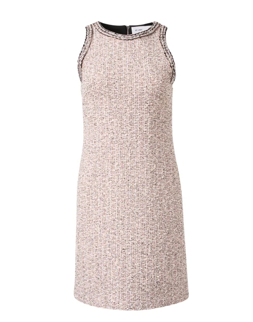 Pink Boucle Tweed Sheath Dress