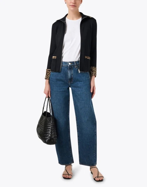 Black and Cheetah Print Jacket