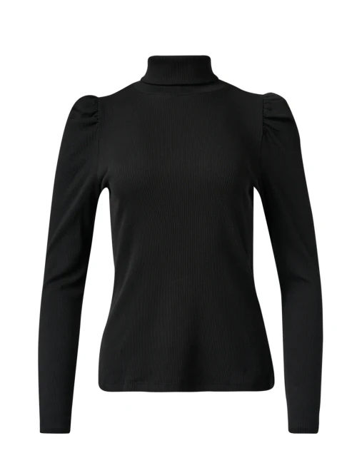 Cedar Black Turtleneck Top