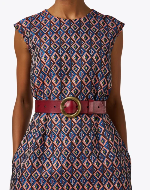 Azalea Red Leather Belt