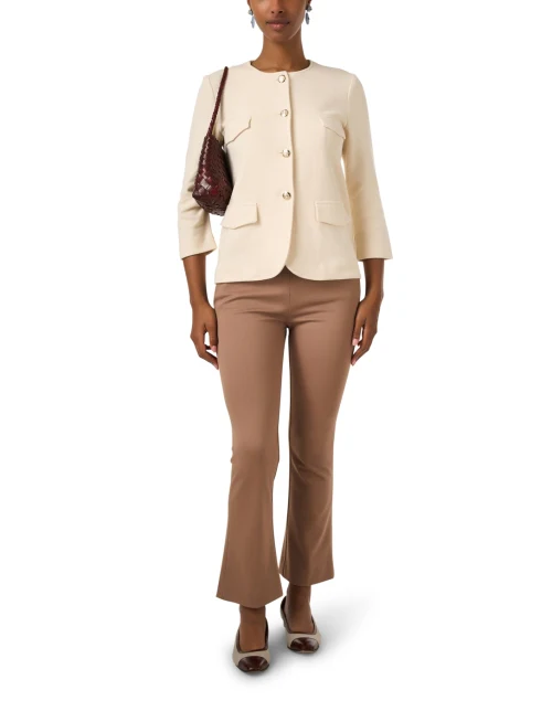Sileki Ivory Collarless Jacket
