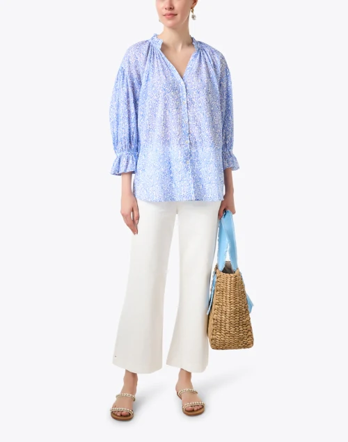 Rachel Blue Print Blouse