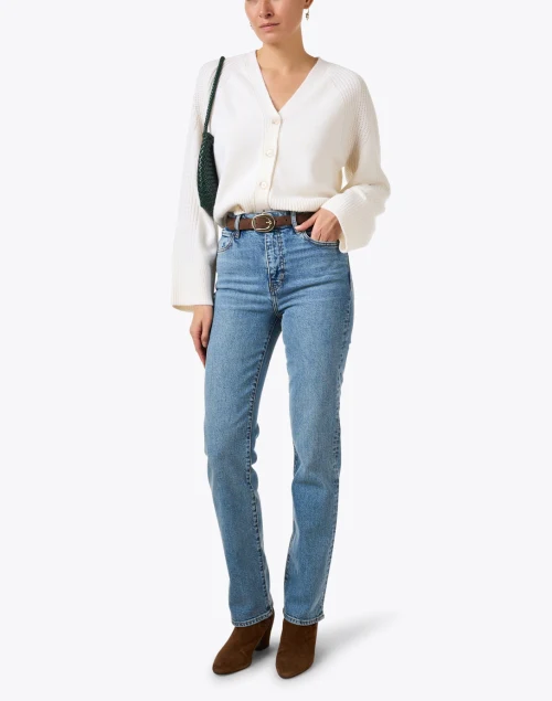 White Wool Cashmere Cardigan