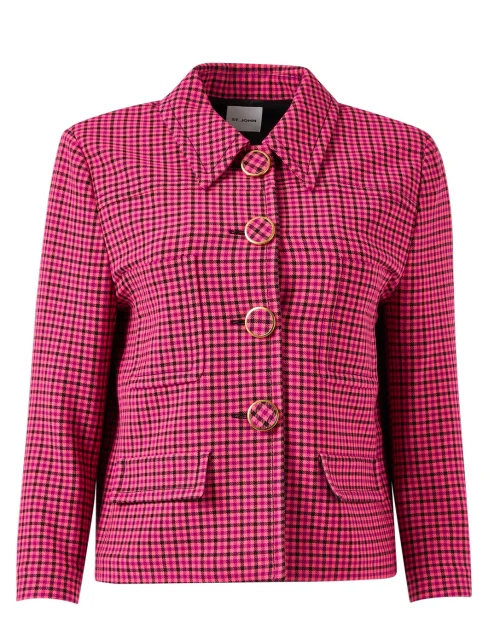 Pink Plaid Jacket