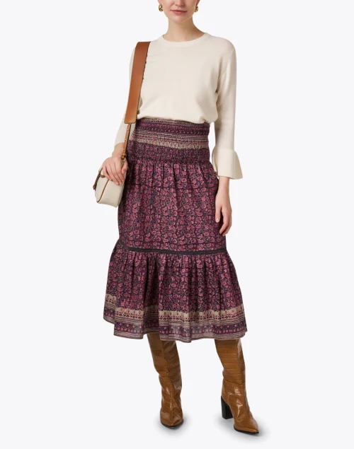 Mandy Brown and Pink Paisley Skirt