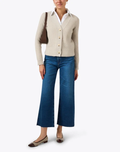 Taupe Cashmere Cardigan