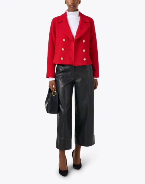 Odele Black Faux Leather Pant