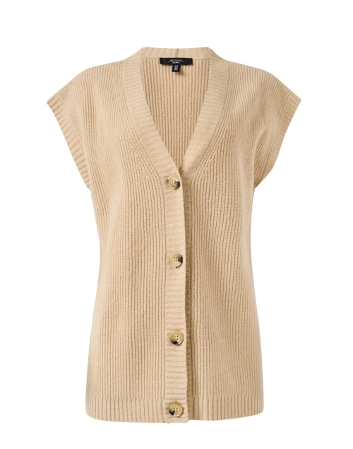 Pesco Beige Wool Waistcoat Sweater