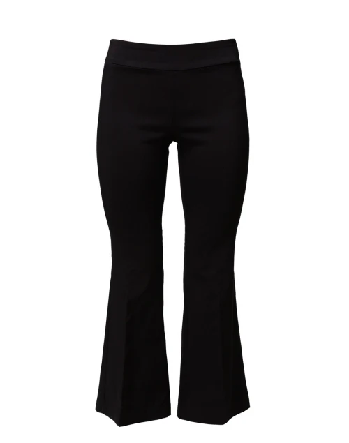 Black Stretch Pull On Flared Crop Pant