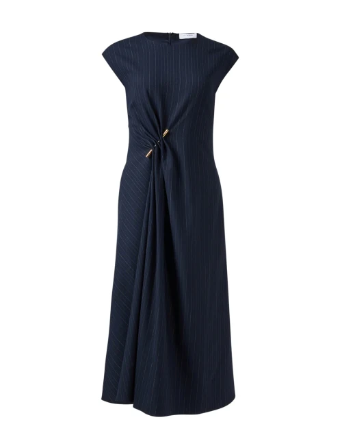 Navy Pinstripe Dress