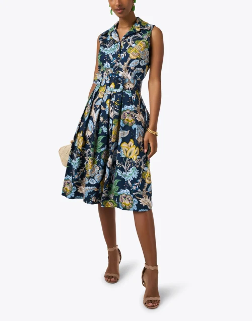 Audrey Indigo Multi Print Dress