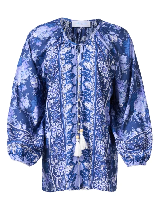 Sonia Blue Print Blouse