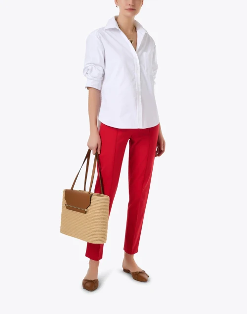Sharon Red Pull On Pant
