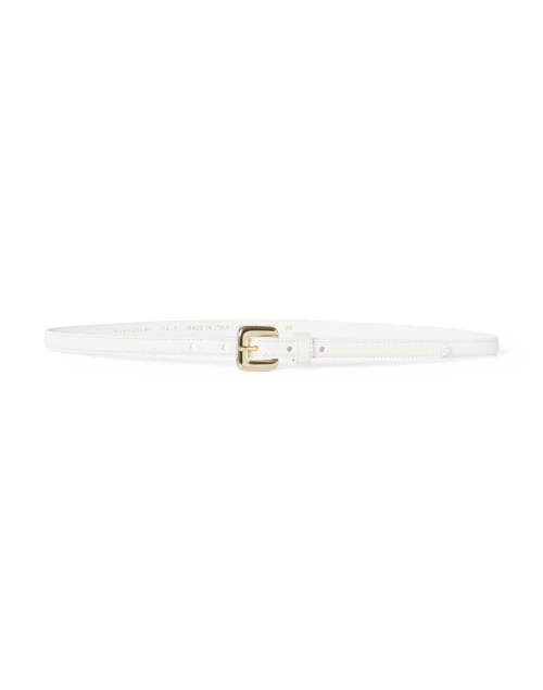 Gloriosa White Leather Belt