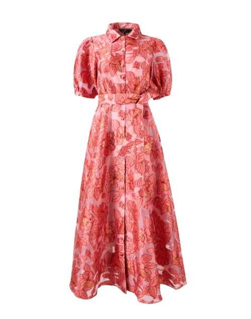 Charlotte Pink Floral Jacquard Dress