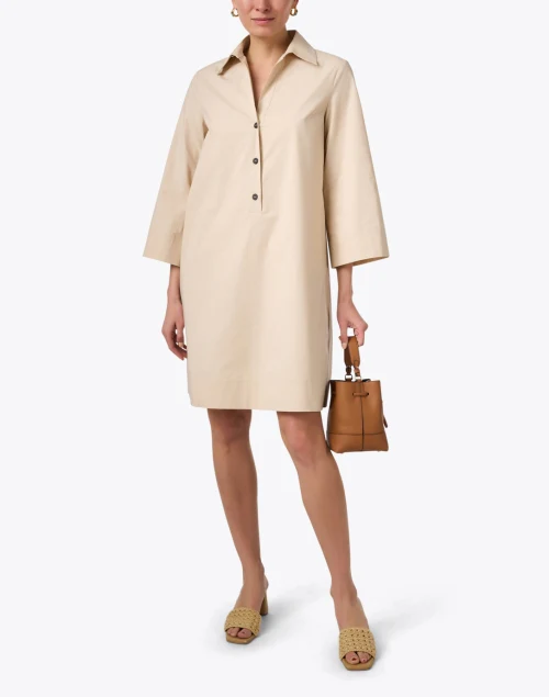 Tan Poplin Dress