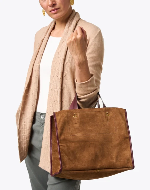 Leon Brown Suede Bag