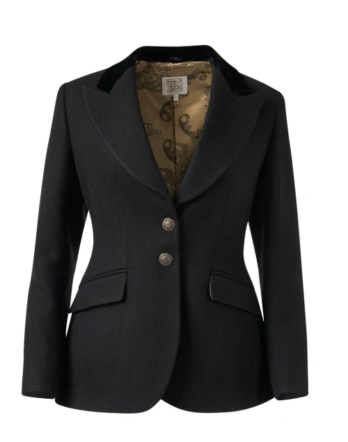 Swing Black Velvet Collar Jacket