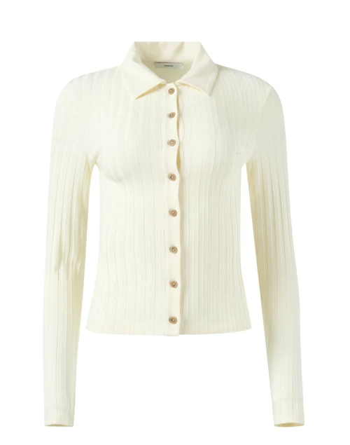 Ivory Rib Knit Top