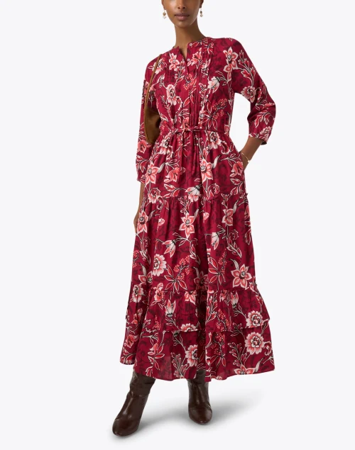 Bazaar Red Print Cotton Dress