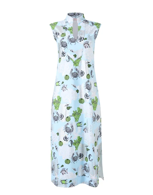 Kristen Blue Ocean Print Dress