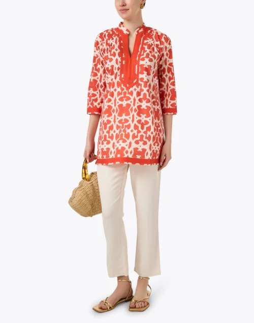 Tokyo Red Print Tunic Top
