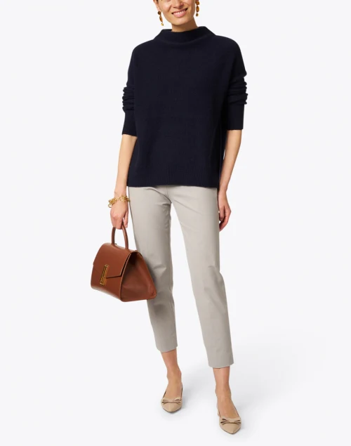 Navy Boiled Cashmere Sweater
