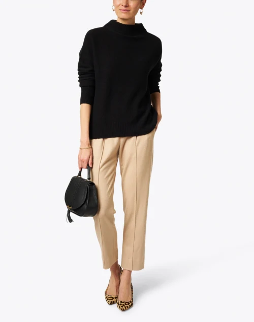 Black Boiled Cashmere Sweater