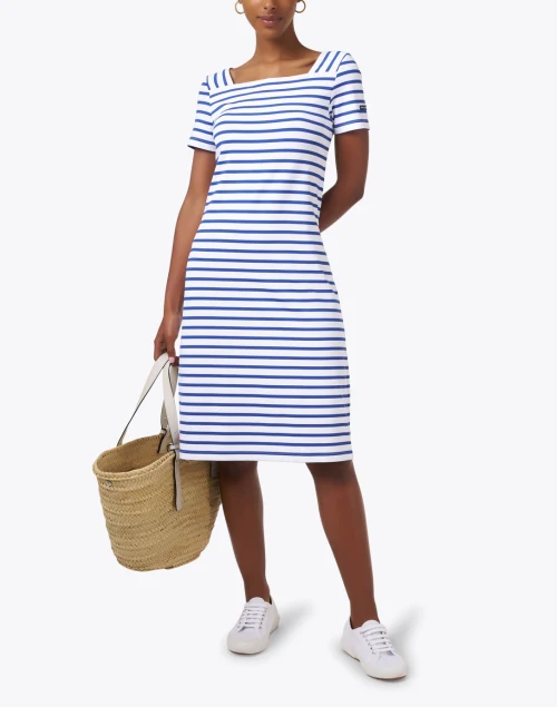 Tolede Blue and White Striped Dress