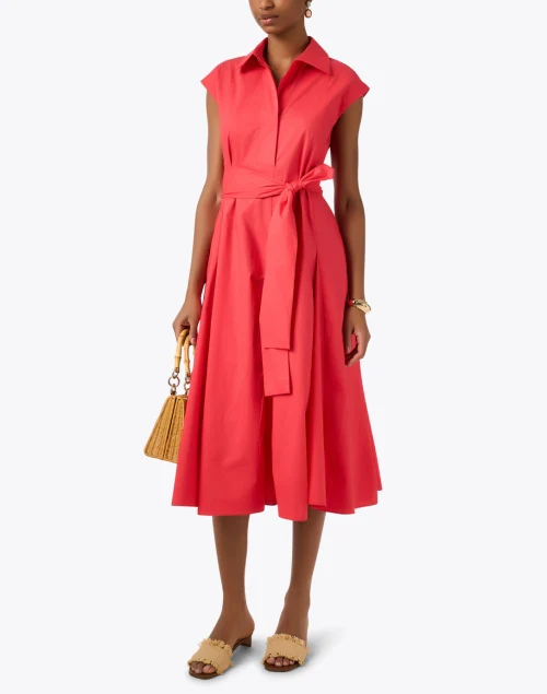 Coral Shirt Dress