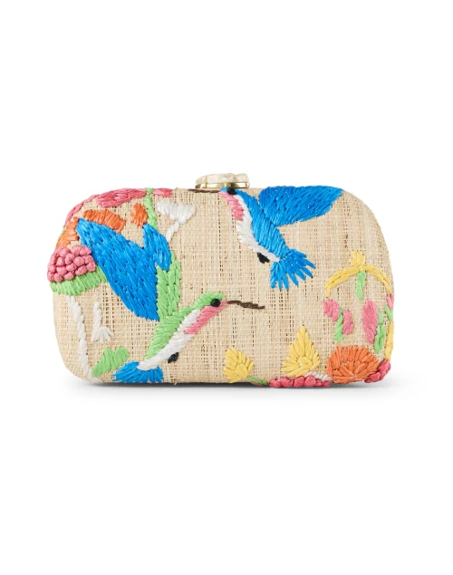 Josephine Raffia Embroidered Clutch