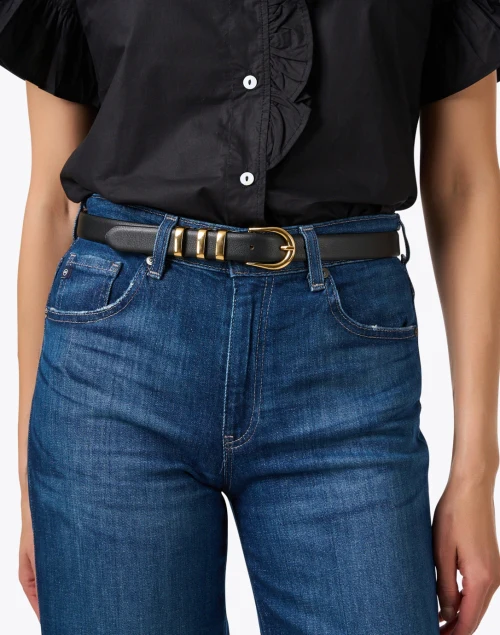 Kad Black Leather Belt