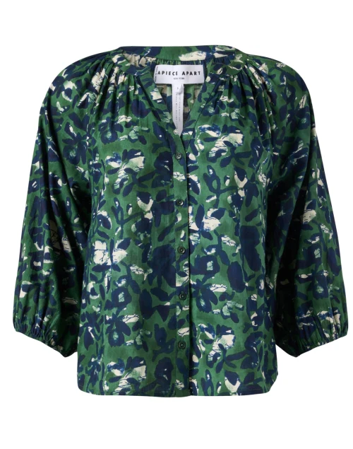 Mitte Green Print Cotton Top