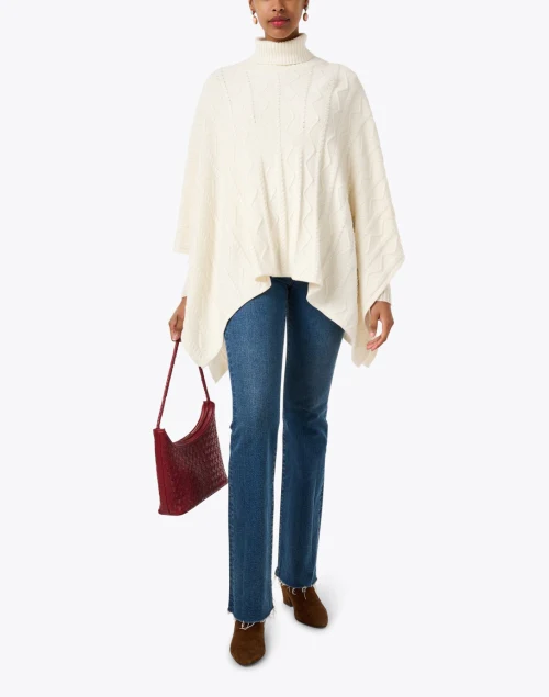 Perry Ivory Cotton Cashmere Poncho