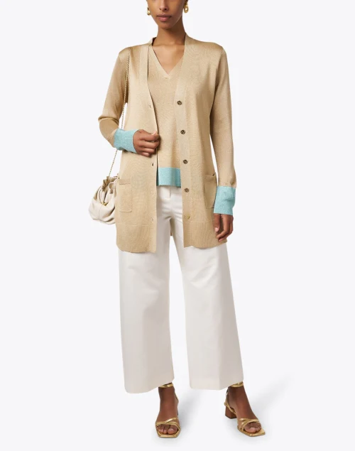 Fergie Gold and Blue Cardigan