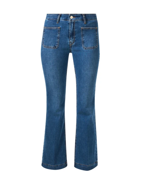Blue Bootcut Patch Pocket Jean