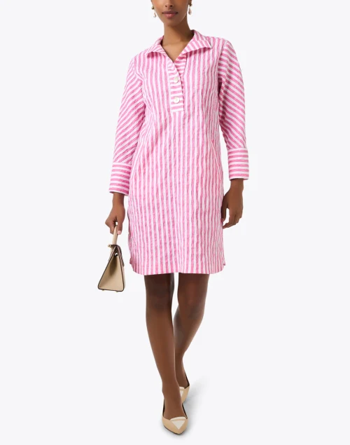 Pink and White Striped Dress