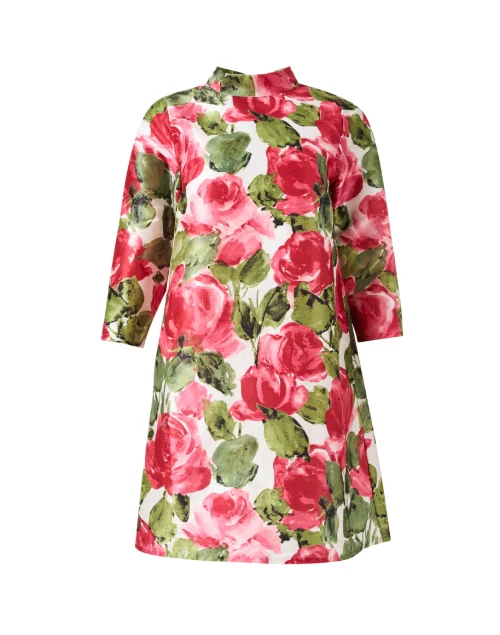 Diplomat Pink and Green Floral Print Dress