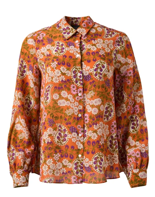 Belfast Orange Print Blouse