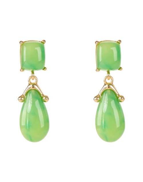 Jade Square Drop Earrings
