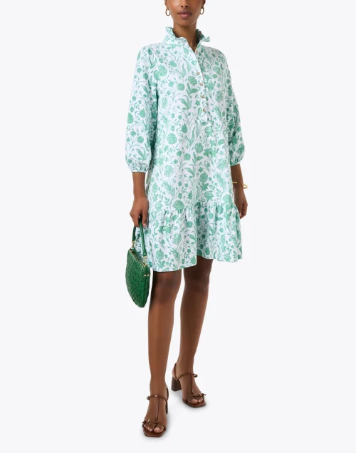 Adara Green Print Cotton Dress