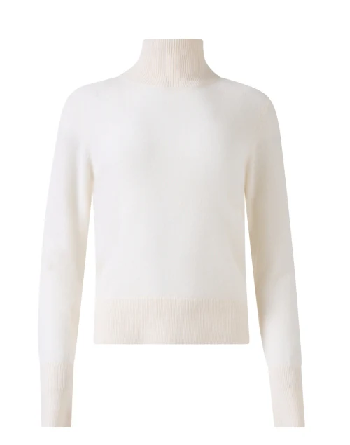 White Cashmere Turtleneck Sweater