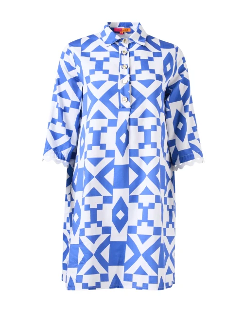 Tyanna Blue Print Shift Dress