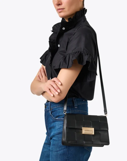 Delphine Black Leather Bag