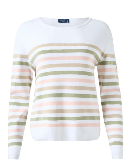 Ecrins Multi Stripe Cotton Sweater