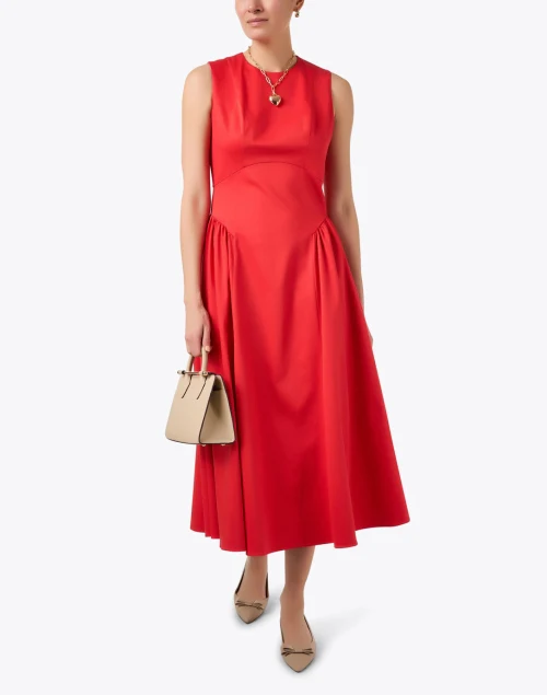 Grayson Red Cotton Poplin Dress