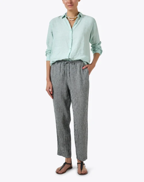 Mint Green Linen Top